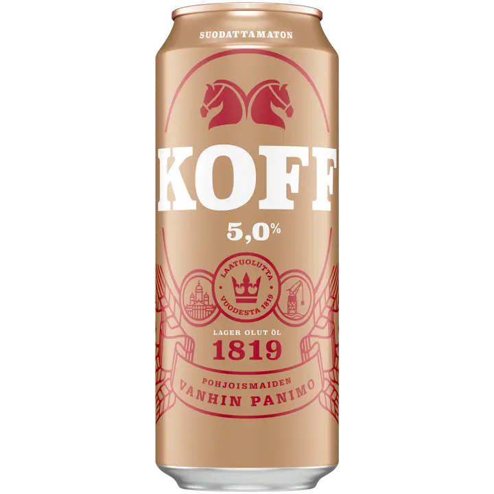 KOFF Suodattamaton olut 5,0 % tölkki 0,5 L