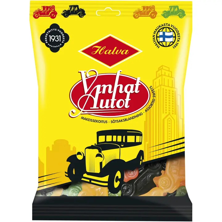 Halva Vanhat Autot makeissekoitus 160g