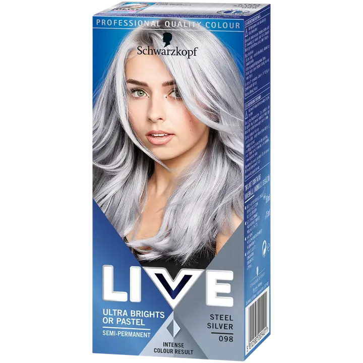 Schwarzkopf Live Color Ultra Brigths 98 Steel Silver hiusväri