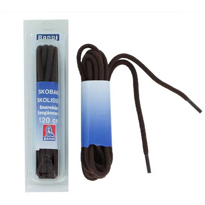 Bandi kengännauha pyöreä 120cm 505 tumman ruskea 1pr
