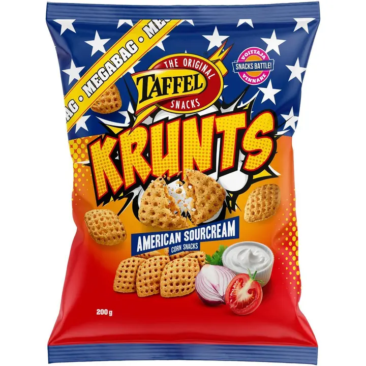 Taffel Krunts American sourcream maustettu maissisipsi 200g