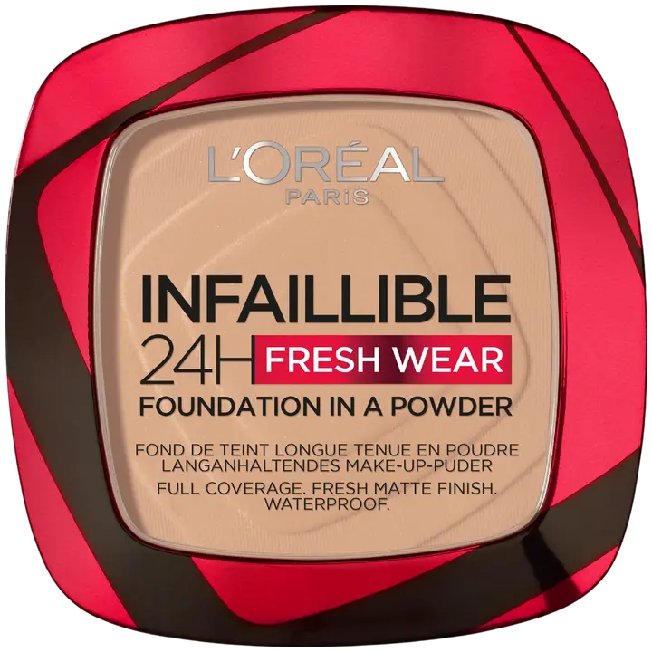 L'Oréal Paris Infaillible 24H Fresh Wear Foundation in a Powder Meikkipuuteri Warm Undertone 30 ml