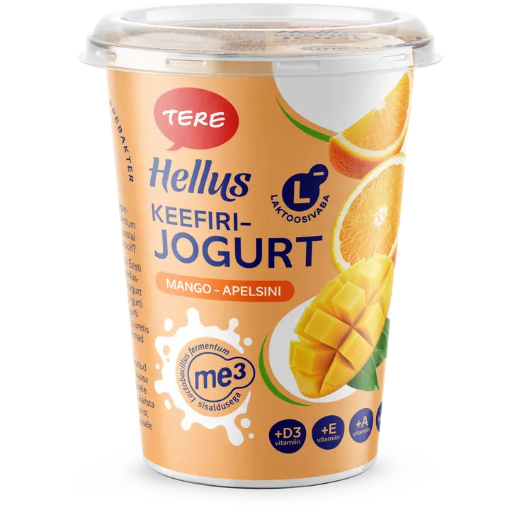 Hellus ME-3 keefirijogurt mango-apelsini, 380 g