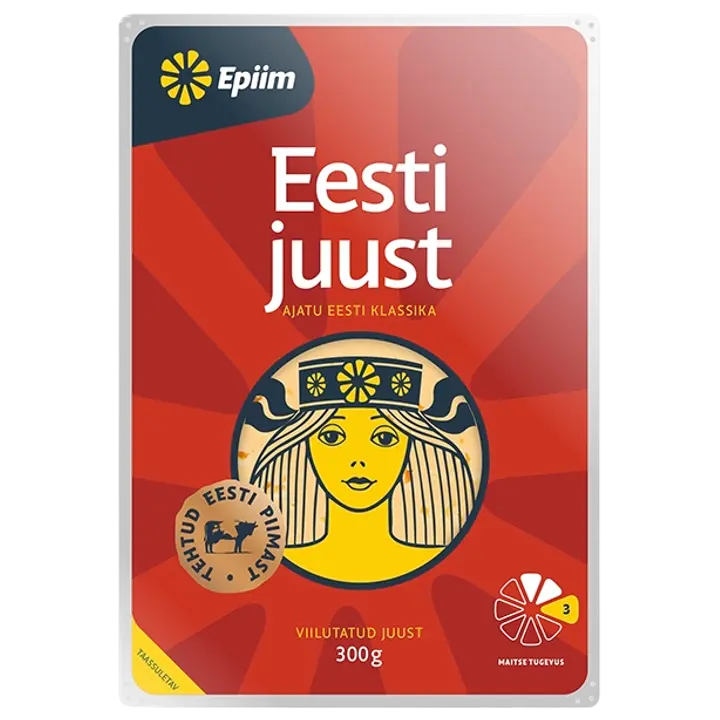 E-Piim Eesti juust viilutatud, 300g