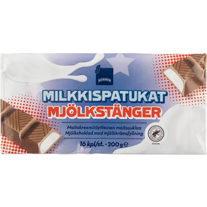 Rainbow 200g Milkkispatukat 16kpl