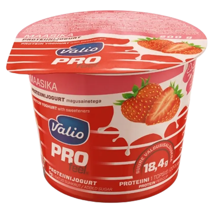 Valio Profeel Maasikajogurt, 200 g