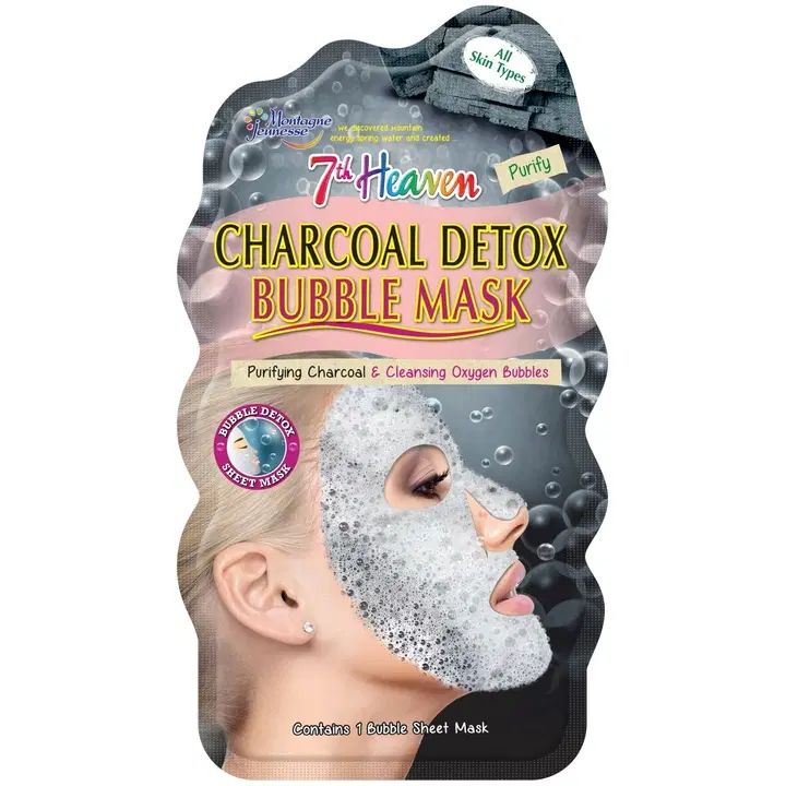 Montagne Jeunesse 7th Heaven Charcoal Detox Bubble kankainen kasvonaamio 1kpl