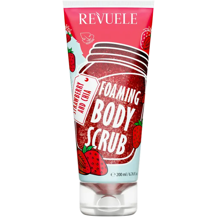 Revuele vaahtoava vartalokuorinta mansikka & chia 200ml