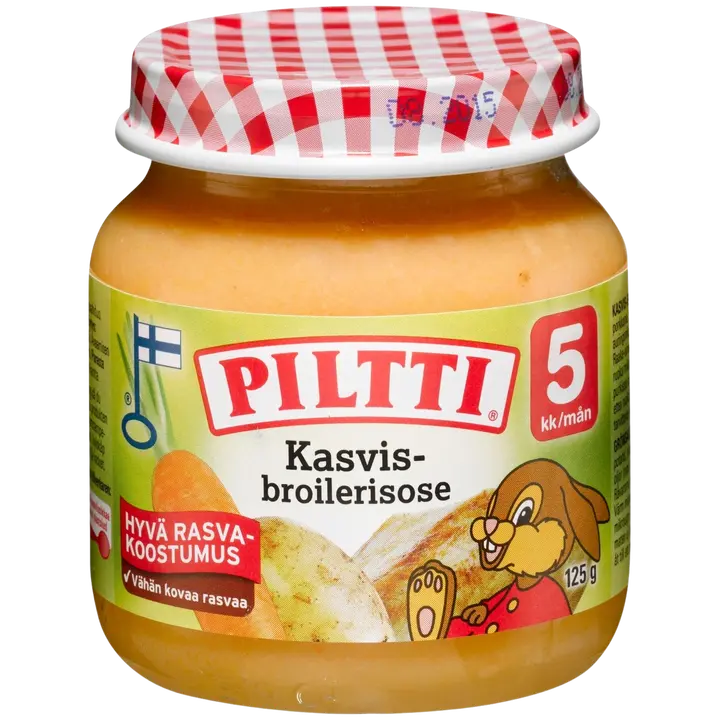 Piltti 125g Kasvis-broilerisose lastenateria 5kk