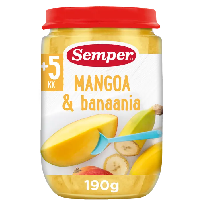 Semper Mangoa ja banaania 5-6kk hedelmäsose 190g