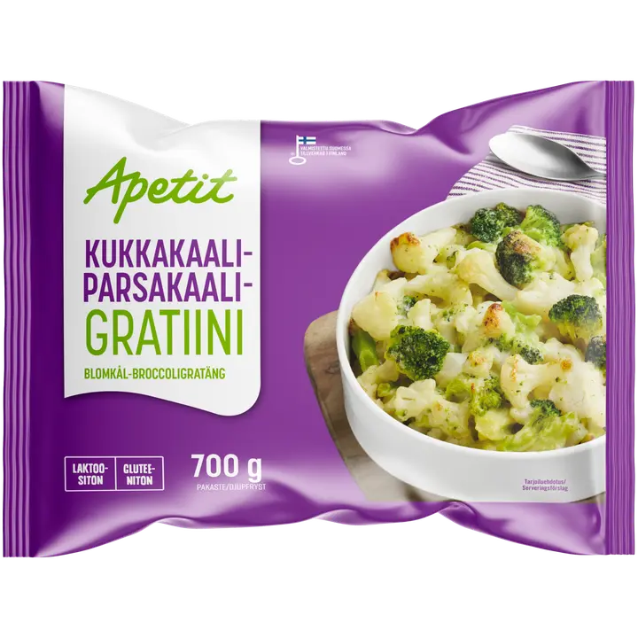 Apetit Kukkakaali-parsakaaligratiini pakaste 700g