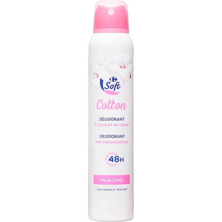 Carrefour Soft Cotton deo spray deodorantti 200 ml