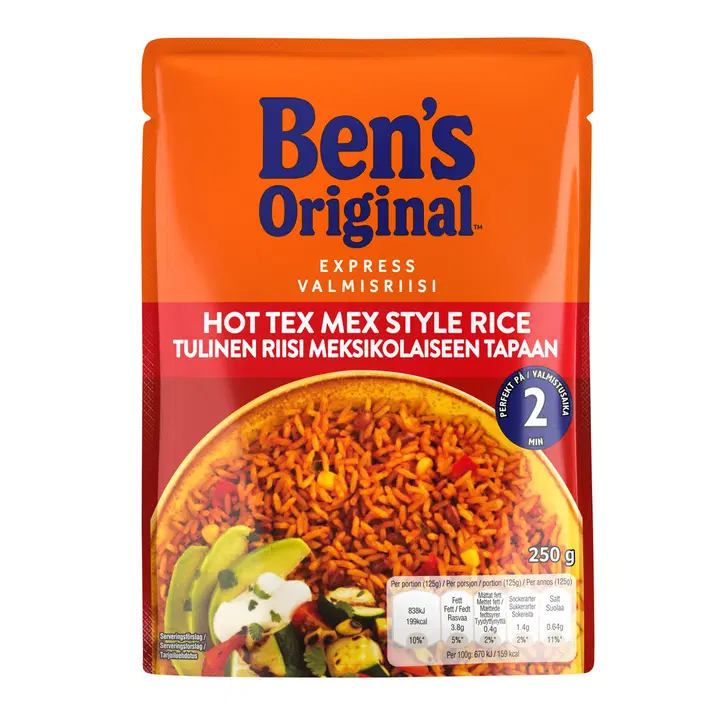Ben's Original Valmisriisi Tulinen meksikolaiseen tapaan (250 g)
