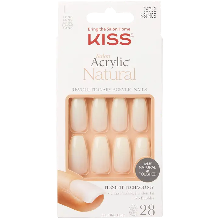 Kiss Salon Acrylic Natural kynnet - Strong Enough 28 kpl