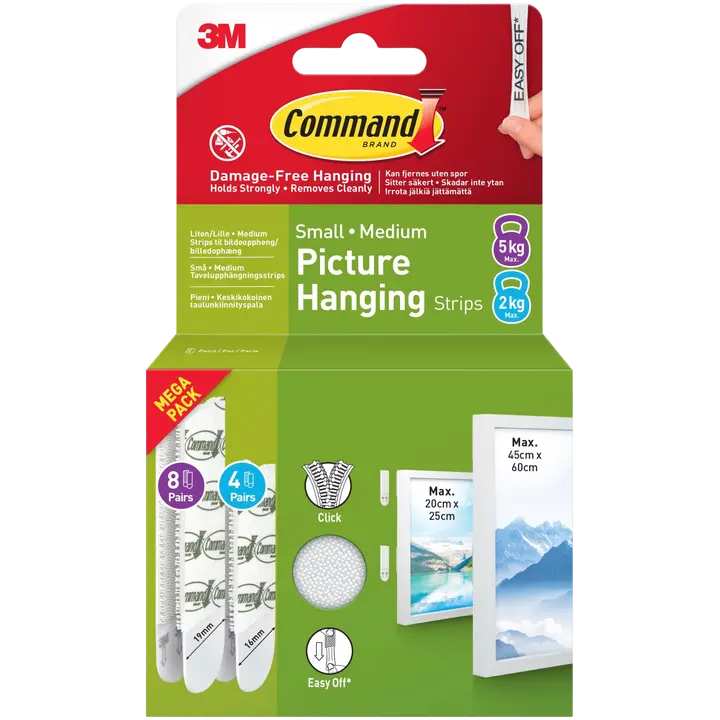 Command pildikinnitusribad S/M 24tk