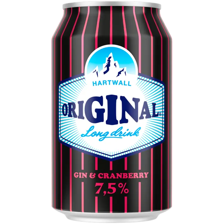 Hartwall Original Long Drink Strong Cranberry muu alkohoolne jook 7,5%vol 330 ml