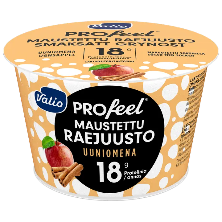 Valio PROfeel® maustettu raejuusto 170 g uuniomena laktoositon