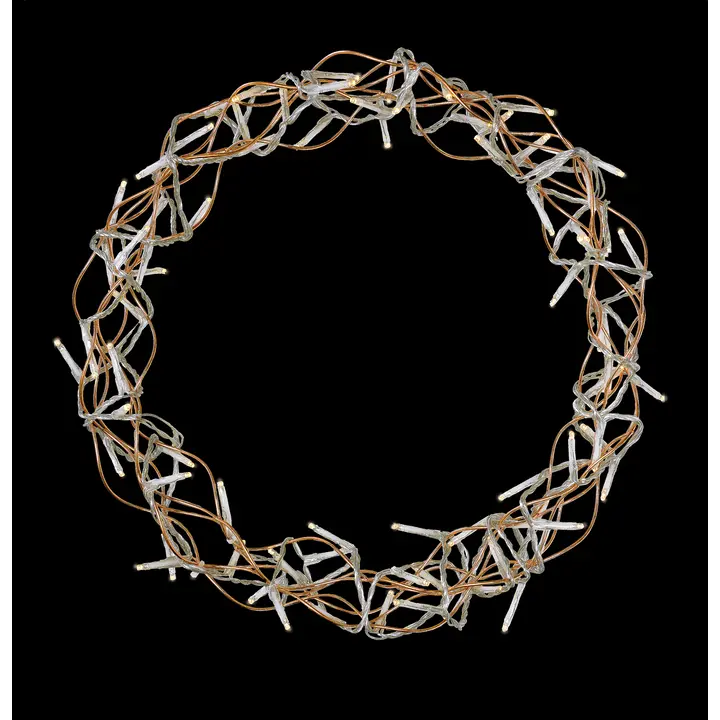 Valguspärg 30 cm 80 LED, vasevärvi