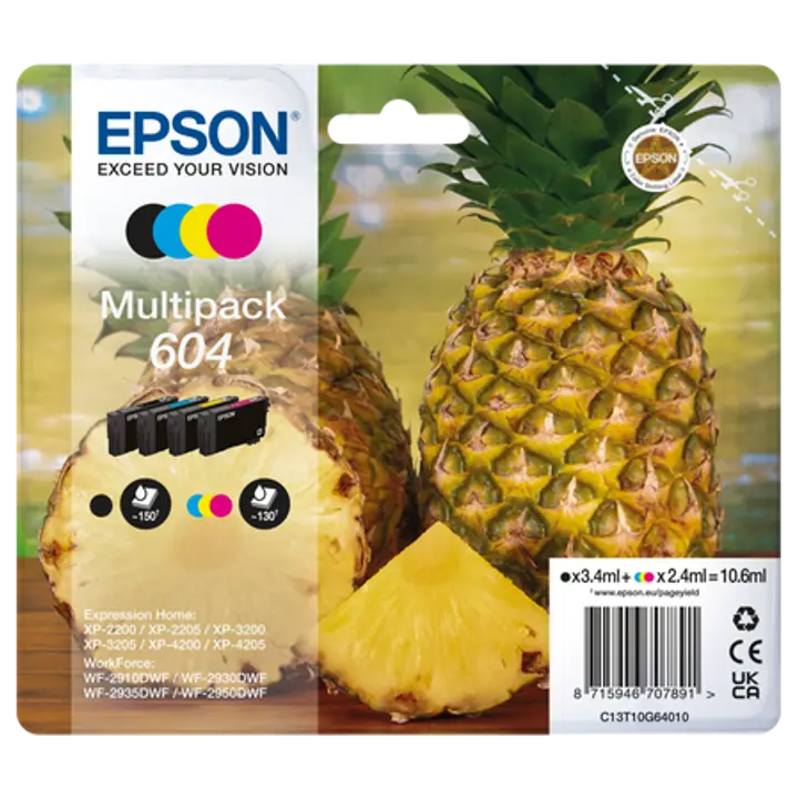 Epson mustepatruuna 604 multipack