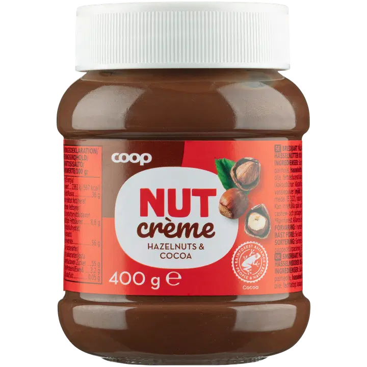 Coop hasselpähkinä-kaakaolevite 400 g