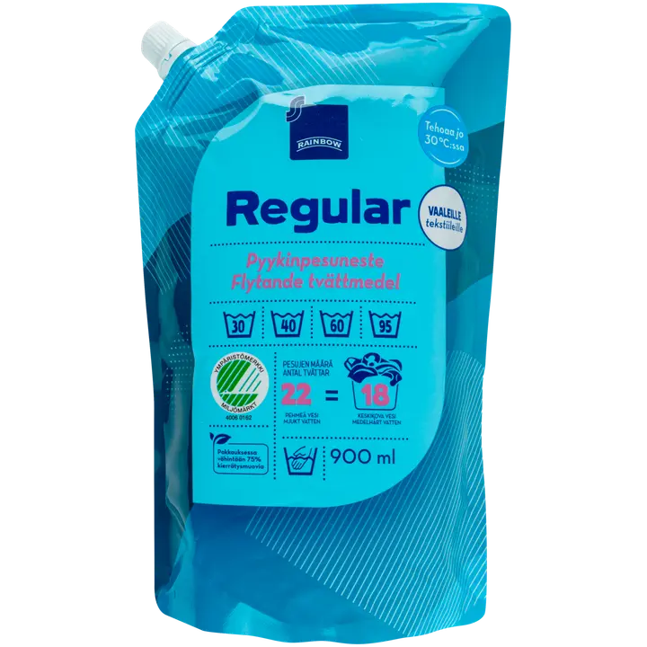 Rainbow Regular pyykinpesuneste täyttöpakkaus 0,9 l