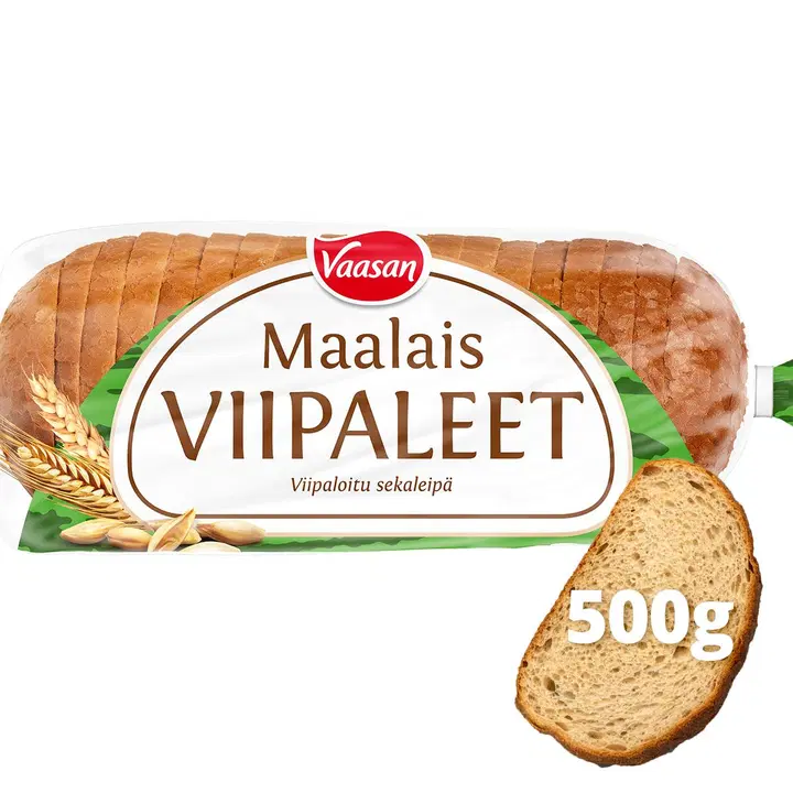 Vaasan Maalaisviipaleet 500 g viipaloitu vehnäsekaleipä