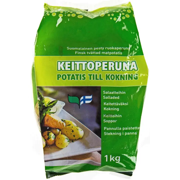 Keittoperuna 1kg pesty ruokaperuna suomalainen