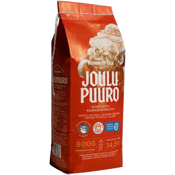 Kinnarin Tila 800g Joulupukin virallinen joulupuuro rikotuista kaurasuurimoista