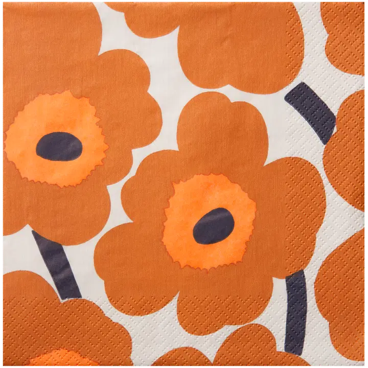 Marimekko Unikko oranssi lautasliina 20kpl/24cm