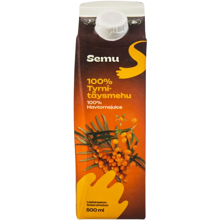 SEMU Tyrni täysmehu 100% 500ml