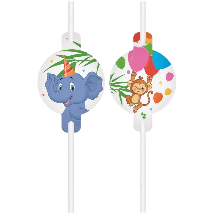 DECORATA Jungle Balloons FSC paperiset juomapillit