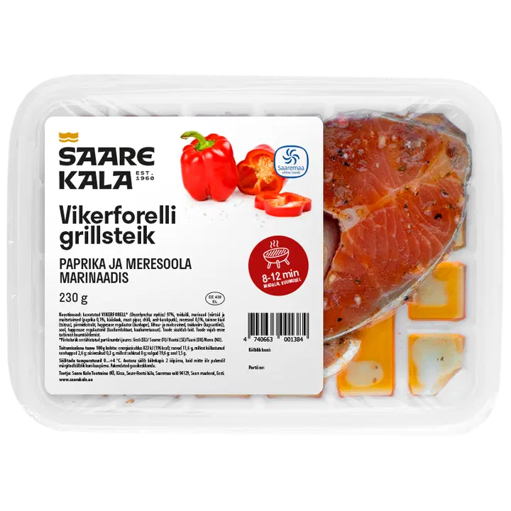 Saare Kala Vikerforelli grillsteik paprika ja meresoola marinaadis 230g