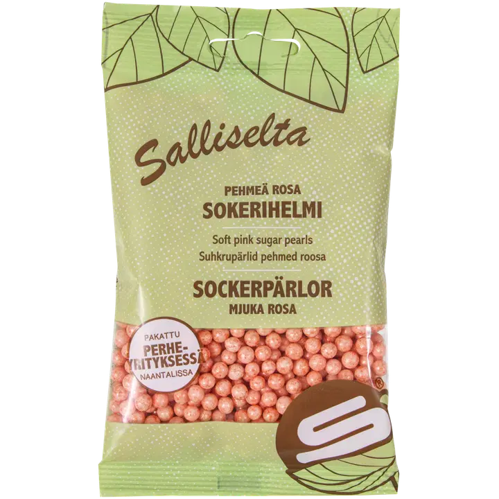 Salliselta Pehmeät helmet rosa 80g