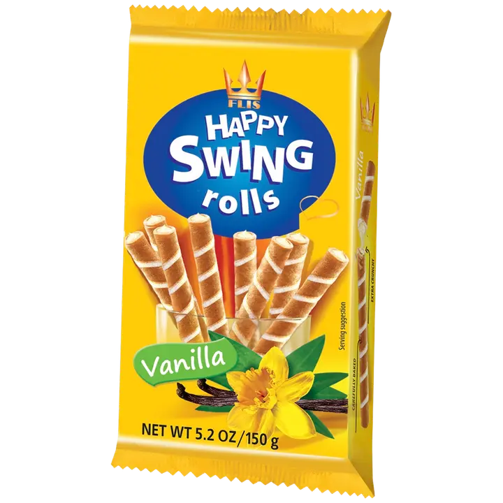 Flis Happy swing vohvelirulla vanilja 150g