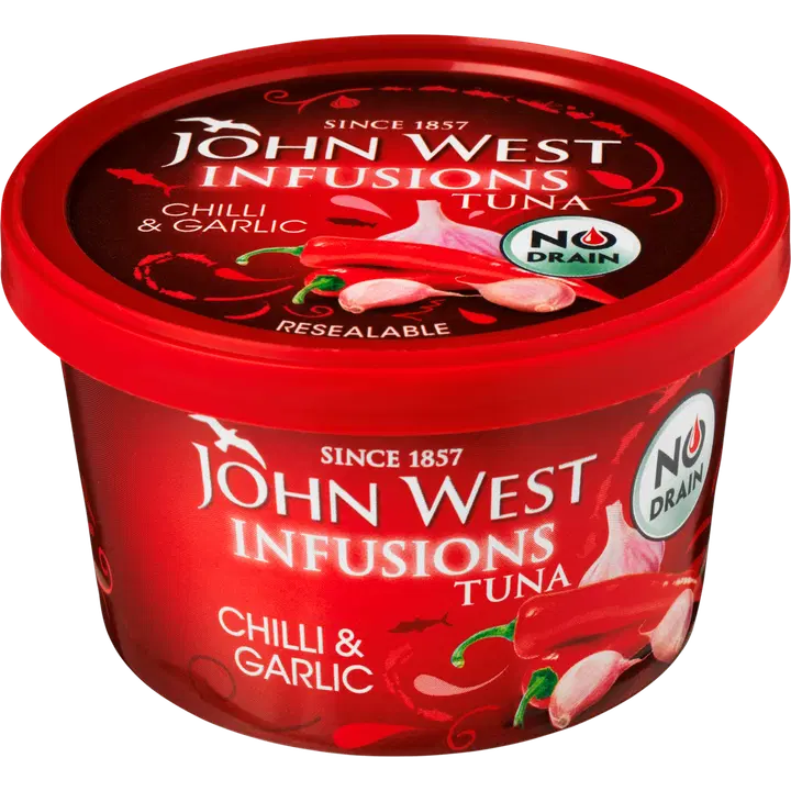 John West Infusions valutettu tonnikala Chili & Valkosipuli 80g