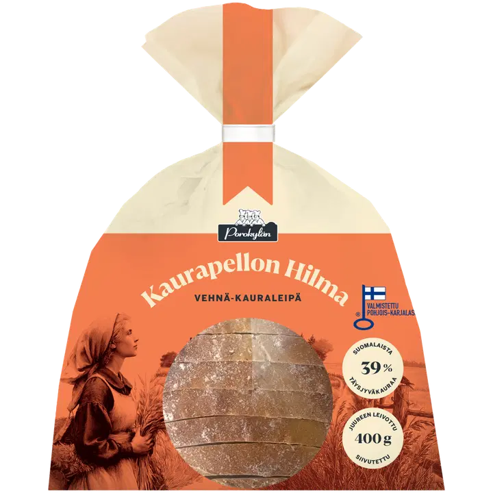 Porokylän Kaurapellon Hilma 400 g vehnä-kauraleipä