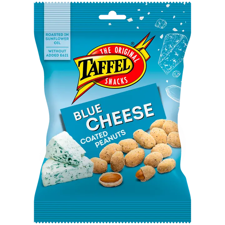 Taffel sinihallitusjuustu maitselised röstitud maapähklid, 140g