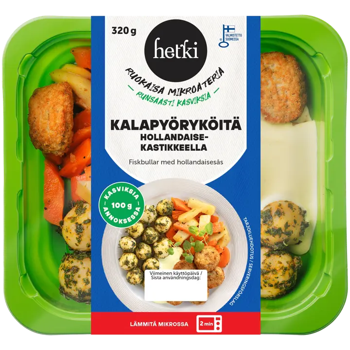 Fresh Hetki Ruokaisa Kalapyöryköitä hollandaisekastikkeella 320 g