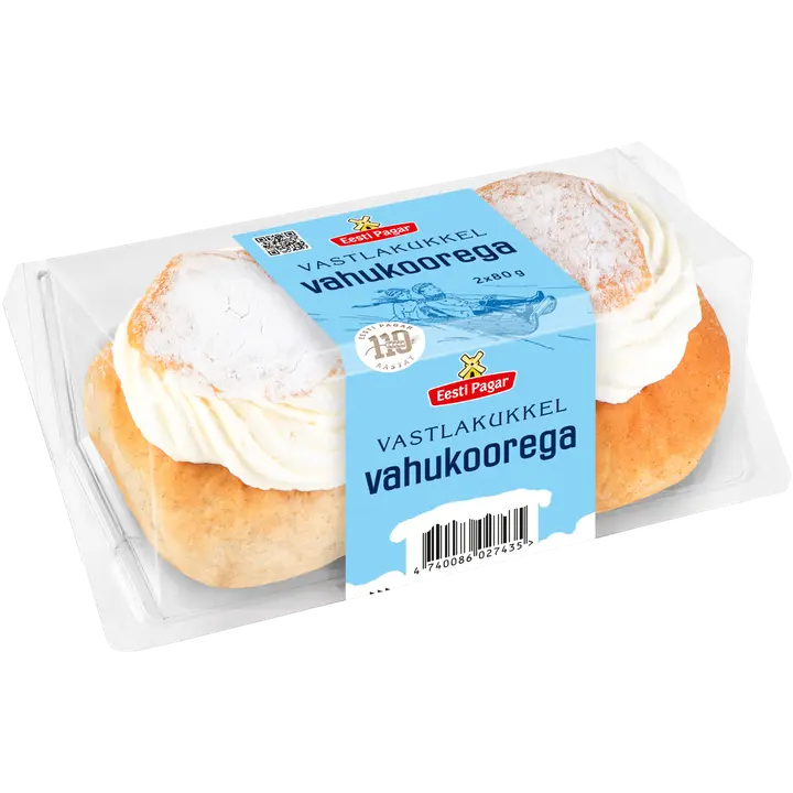 Eesti Pagar Vastlakukkel Vahukoorega 2x80 g