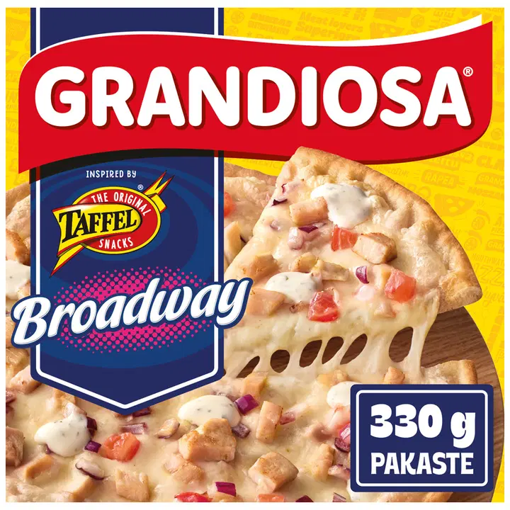 Grandiosa inspired by Taffel Broadway kiviuuni pakastepizza 330g