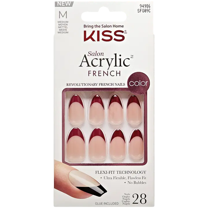 Kiss Salon Acrylic French kynnet - Catchy 28kpl