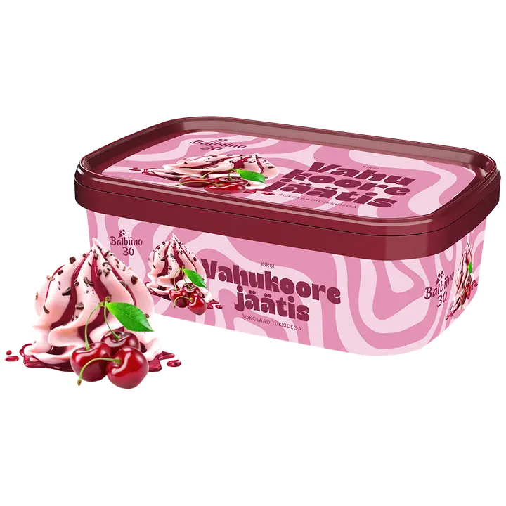 Balbiino Vahukoore-Kirsijäätis Šokolaaditükkidega 500 g