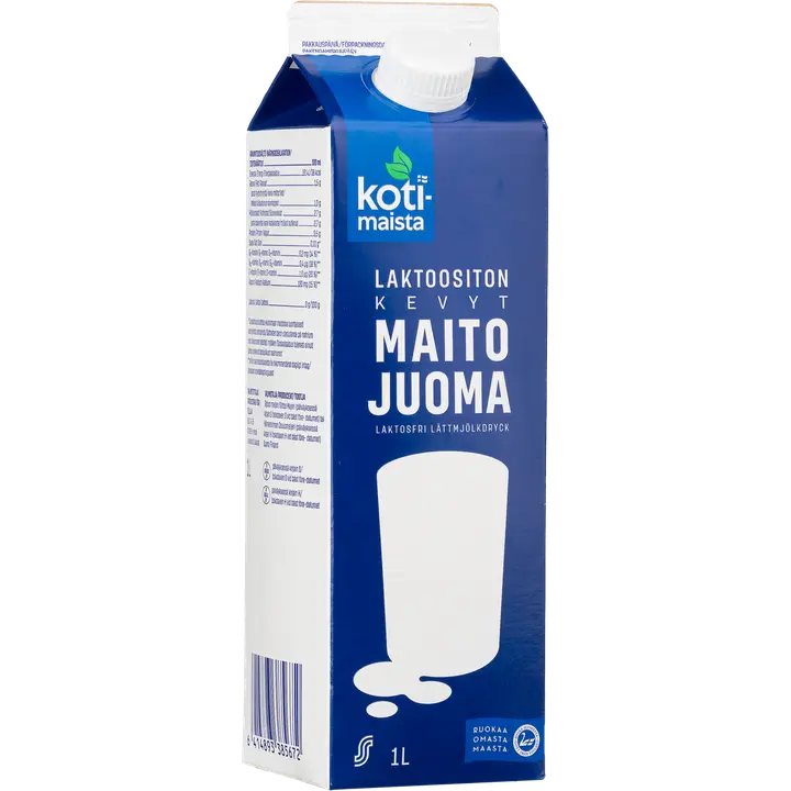 Kotimaista laktoositon kevytmaitojuoma 1 L