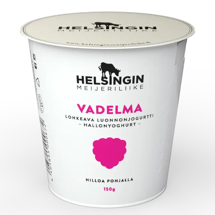 Helsingin Meijeriliike - Vadelma - lohkeava luonnonjogurtti 150g