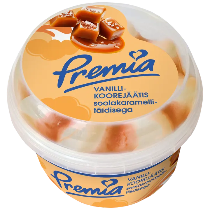 Premia Vanilli-Koorejäätis Soolakaramellitäidisega 250 G/0,5 l