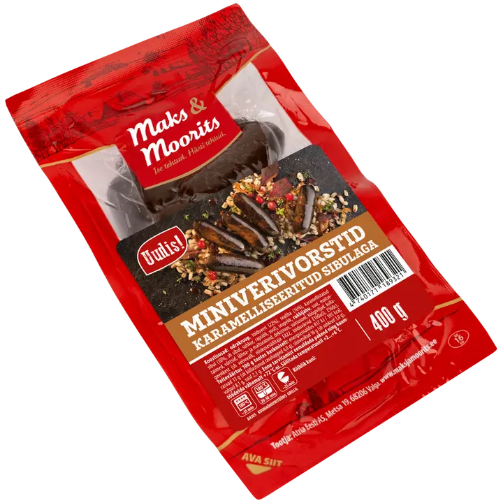Maks & Moorits Miniverivorstid Karamel. Sibulaga 400G