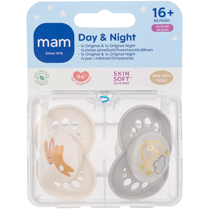MAM 16+kk original Day & Night silikoni 2kpl