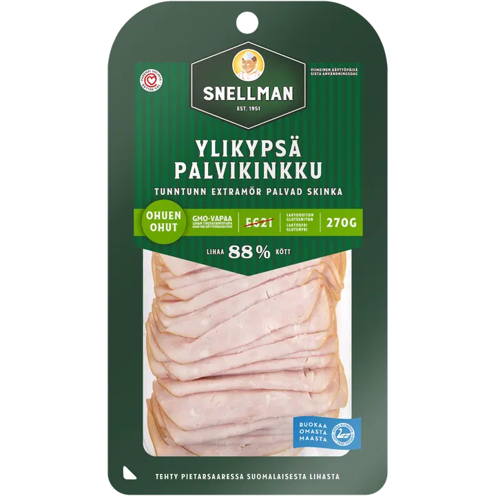 Snellman Ohuen ohut ylikypsä palvikinkku 270g