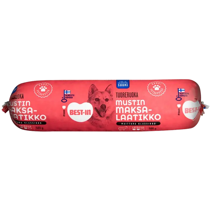 Best-In Mustin Maksalaatikko Koiran Tuoreruoka 500g
