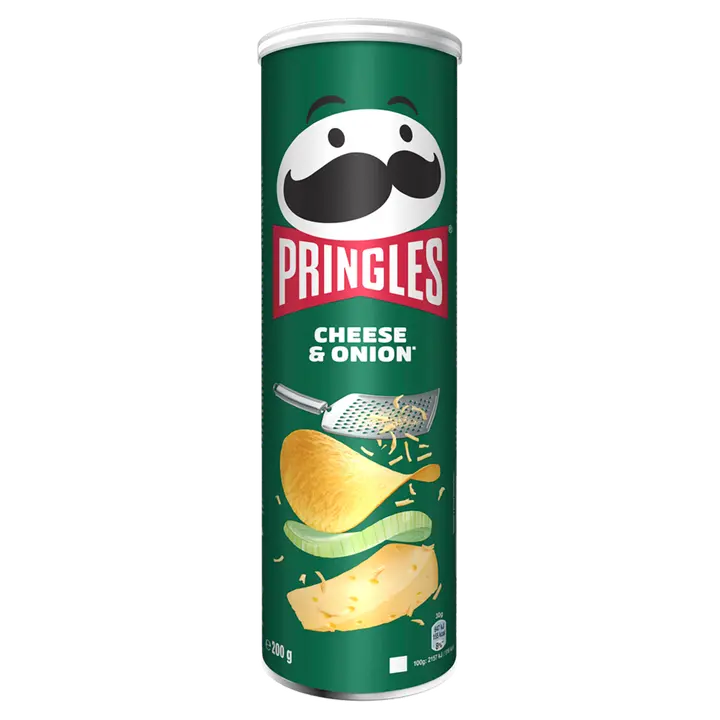 Pringles juustu-ja sibulamaitselised kartulikrõpsud 200 g